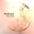 Abstract vector colorful sphere. Futuristic techno style. Royalty Free Stock Photo