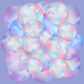 Abstract background with iridescent balls.