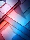 Abstract vector composition with realistic metallic triangle shapes and gradient lighting Royalty Free Stock Photo