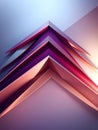 Abstract vector composition with realistic metallic triangle shapes and gradient lighting Royalty Free Stock Photo