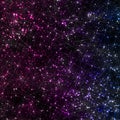 Abstract vector cosmic galaxy background with nebula, stardust, bright shining stars, and geometric pattern. Royalty Free Stock Photo