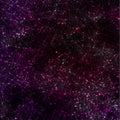 Abstract vector cosmic galaxy background with nebula, stardust, bright shining stars, and geometric pattern. Royalty Free Stock Photo