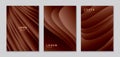 Abstract vector covers design template. Brown cover template. gradient background. Wave Background, Brown abstract background
