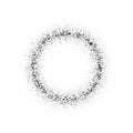 Abstract vector dark gray round ash particles on a white background distributed in a circle. Spray effect. eps 10 Royalty Free Stock Photo