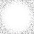 Abstract vector dark gray round ash particles on a white background. Spray effect Royalty Free Stock Photo
