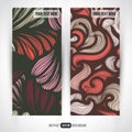 Abstract vector decorative vertical banners set