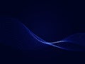 Abstract vector design element ,flowing particle waves Royalty Free Stock Photo