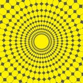 Abstract vector design yellow background , line and diamond to circle net Royalty Free Stock Photo