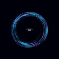 Abstract vector explosion colorful lines equalizer isolated circular element background. Big data algorithms visualization. Royalty Free Stock Photo