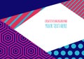 Abstract vector flat creative background. Multicolor color block