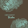 Abstract vector floral ornamental border.