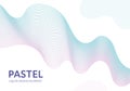 Abstract vector fluid modern minimal background. Dynamic flowing wavy shape on white. Blue to pink pastel gradient color. Design Royalty Free Stock Photo