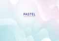 Abstract vector fluid modern minimal background. Futuristic flowing wave shape . Blue to pink pastel gradient color. Design Royalty Free Stock Photo