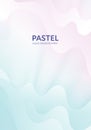 Abstract vector fluid modern minimal background. Futuristic flowing wave shape . Blue to pink pastel romantic gradient. Design Royalty Free Stock Photo