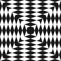 Abstract vector geometric checkered pattern. Seamless black and white texture Royalty Free Stock Photo