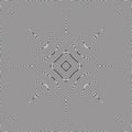Luxury Concentric Stripe Line Diamond Optical Illusion Effect Line Art.Geometric B/W Seamless Pattern Vector Object Background