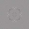 Abstract Concentric Stripe Line Flower Optical Illusion Effect Line Art.Geometric B/W Seamless Pattern Vector Object Background