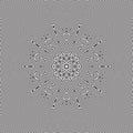 Luxury Concentric Stripe Line Flower Optical Illusion Effect Line Art.Geometric B/W Seamless Pattern Vector Object Background