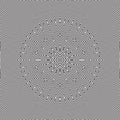 Luxury Concentric Stripe Line Flower Optical Illusion Effect Line Art.Geometric B/W Seamless Pattern Vector Object Background