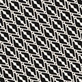 Abstract vector geometric seamless pattern. Black and white diagonal lattice, curved lines, elegant design Royalty Free Stock Photo