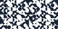 Abstract vector geometric seamless pattern, black and white simple geometric elements repeat tiles, wallpaper or website Royalty Free Stock Photo