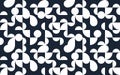 Abstract vector geometric seamless pattern, black and white simple geometric elements repeat tiles, wallpaper or website Royalty Free Stock Photo