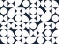 Abstract vector geometric seamless pattern, black and white simple geometric elements repeat tiles, wallpaper or website Royalty Free Stock Photo
