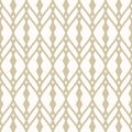 Abstract vector geometric seamless pattern. Gold and white lattice background. Oriental style design Royalty Free Stock Photo