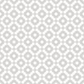 Abstract vector geometric seamless pattern. Subtle floral ornament texture, gray and white color design Royalty Free Stock Photo