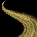 Abstract vector gold dust glitter star wave