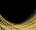 Abstract vector gold dust glitter star wave