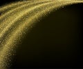 Abstract vector gold dust glitter star wave