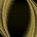 Abstract vector gold dust glitter star wave