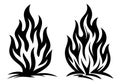 Abstract vector graphic of stylized flames design Royalty Free Stock Photo