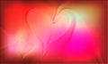 Abstract vector heart with multicolored shaded wavy background with lighting effect and texture, vector illustration, Royalty Free Stock Photo