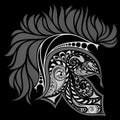 Abstract vector helmet of Achilles