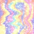 Abstract vector holographic gradient background. Unicorn colours galaxy universe pattern. Royalty Free Stock Photo