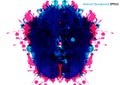 Abstract vector human brain with splatter color mind design. Vector illustration design
