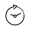 Clock icon vector . Passage of time. High quality black style vector icons Royalty Free Stock Photo