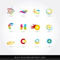 Abstract vector icons set. Vector Illustration, Graphic Design Editable For Your Design. Abstract ideas for logotypes.