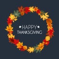 Abstract Vector Illustration Autumn Happy Thanksgiving Background Royalty Free Stock Photo