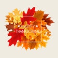 Abstract Vector Illustration Autumn Happy Thanksgiving Background Royalty Free Stock Photo