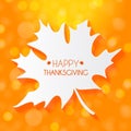 Abstract Vector Illustration Autumn Happy Thanksgiving Background with Falling Autumn Leaves Royalty Free Stock Photo