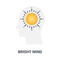 Bright mind icon concept