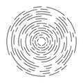 Abstract vector illustration of a circular vortex.Simple design isolated on white background