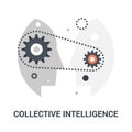 Collective intelligence icon concept Royalty Free Stock Photo