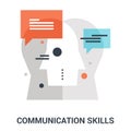 Communication skills icon concept