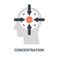 Concentration icon concept