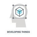 Developing things icon concept