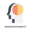 Dissociative identity icon concept Royalty Free Stock Photo